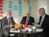 Besuch im Wilhelm-Hausenstein-Gymnasium Durmersheim mit v.l.n.r.: Wolfgang Boeckh, Ernst Kopp und Gunter Kaufmann